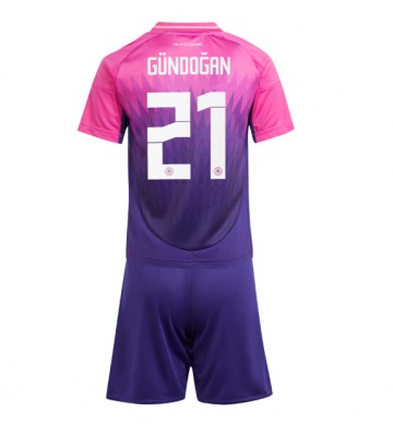 Tyskland Ilkay Gundogan #21 Bortatröja Barn EM 2024 Kortärmad (+ Korta byxor)